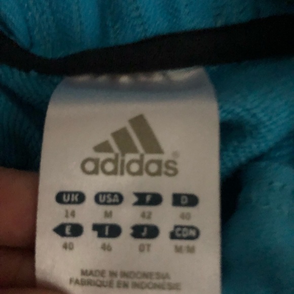 Adidas women’s hoodie sweatshirt-teal with front pocket - Picture 6 of 7